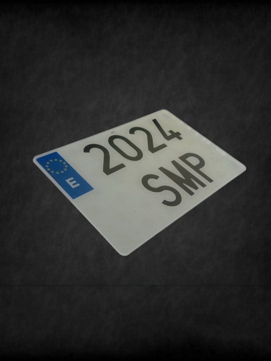 Matrícula acrílica grande 4x4 