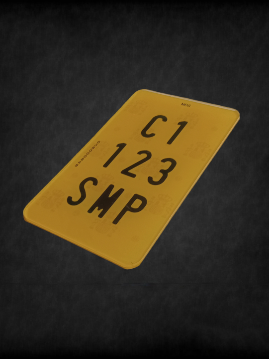 Matrícula amarilla ciclomotor