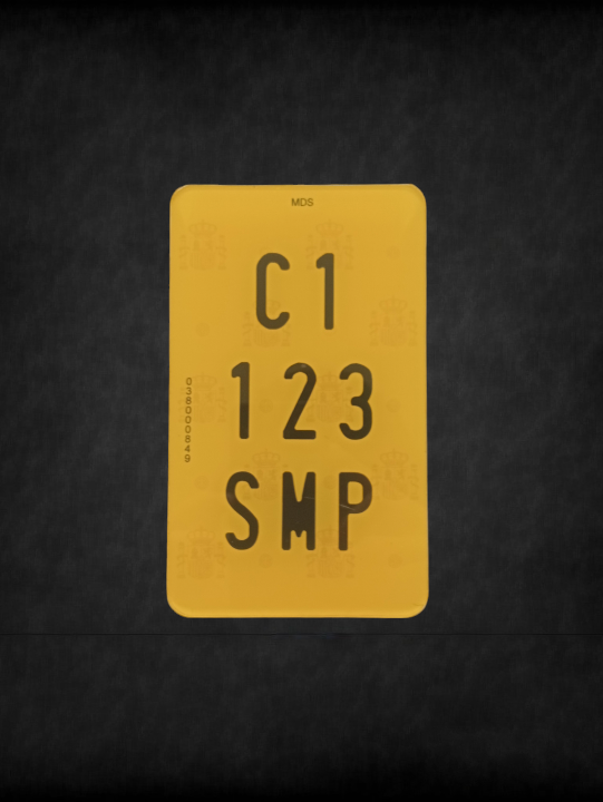 Matrícula acrílica ciclomotor