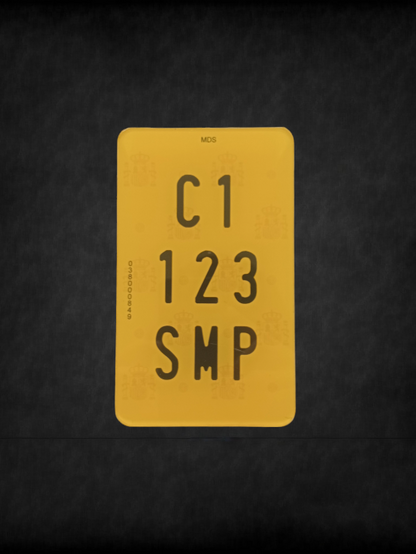 Matrícula acrílica ciclomotor