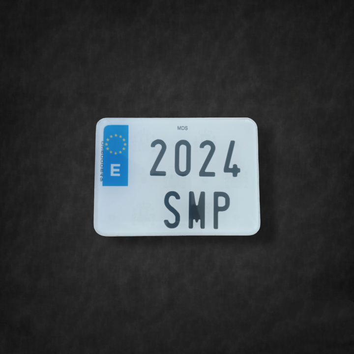 Matrícula pequeña moto enduro