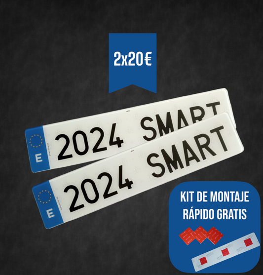 Oferta pareja matrículas coche por 20€